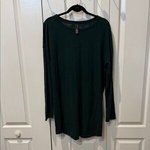 bobi NWOT pre-washed hunter green long-sleeve dress/tunic Large